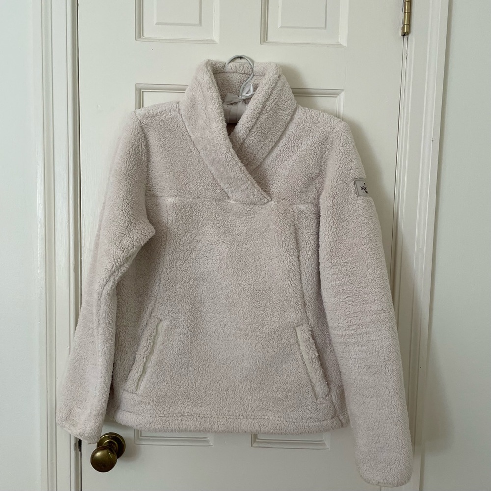 The North Face Campshire Sherpa Fleece Pullover, Cream, Small